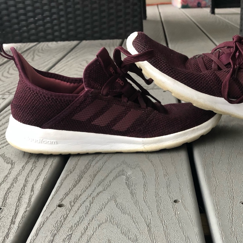 ADIDAS Maroon Cloudfoam Sneakers
